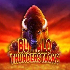 Buffalo Thunderstacks online game logo by Amatic Industries on vincispincasinos-es.com